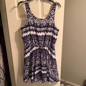 Sequin Hearts Navy & White Bow Dress